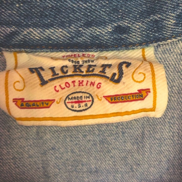 Floral Blue Denim Jean Vest - Picture 4 of 4